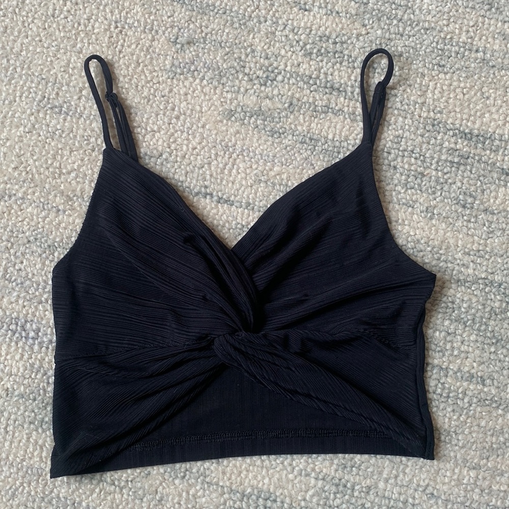 Free People Black Crop Top XS
